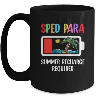 Cute Sped Para Summer Recharge Required Last Day Of School Mug | siriusteestore