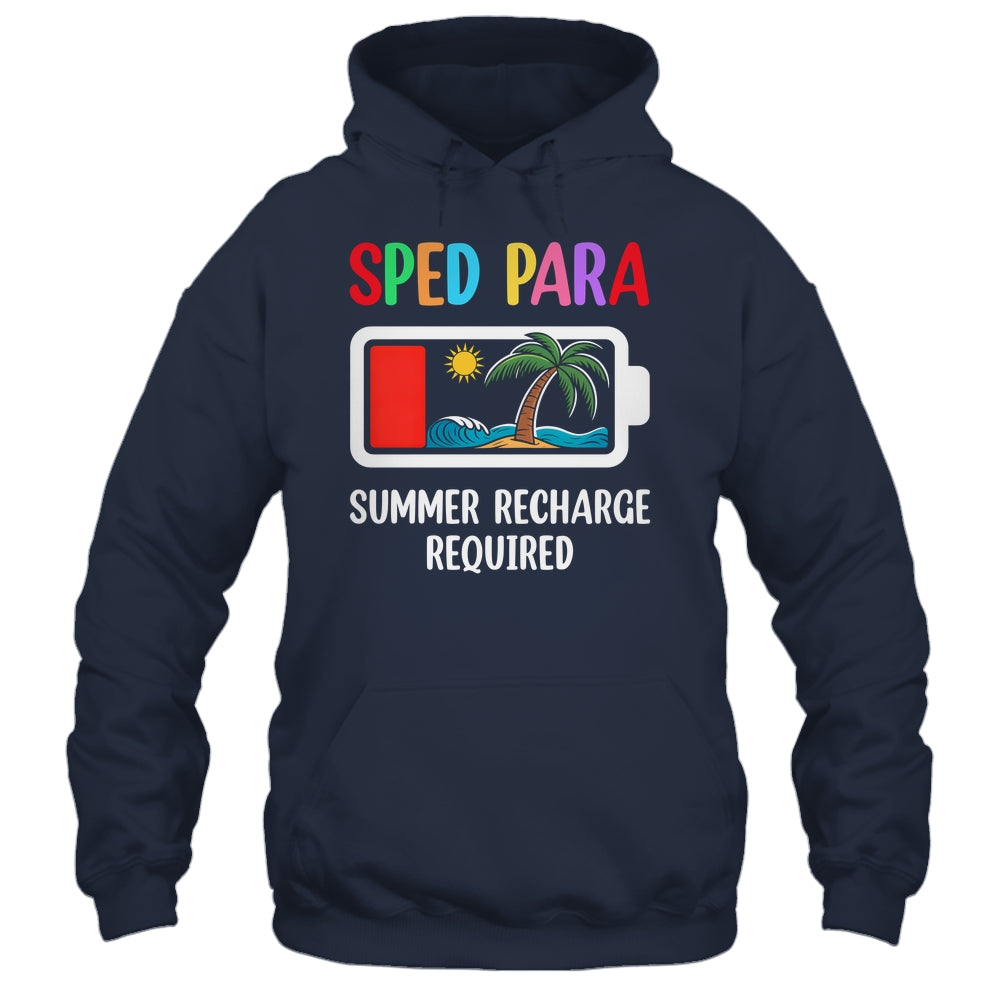 Cute Sped Para Summer Recharge Required Last Day Of School Shirt & Tank Top | siriusteestore