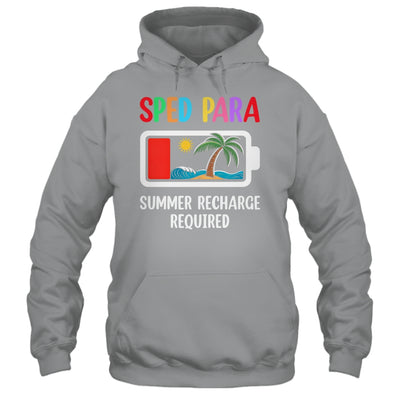 Cute Sped Para Summer Recharge Required Last Day Of School Shirt & Tank Top | siriusteestore