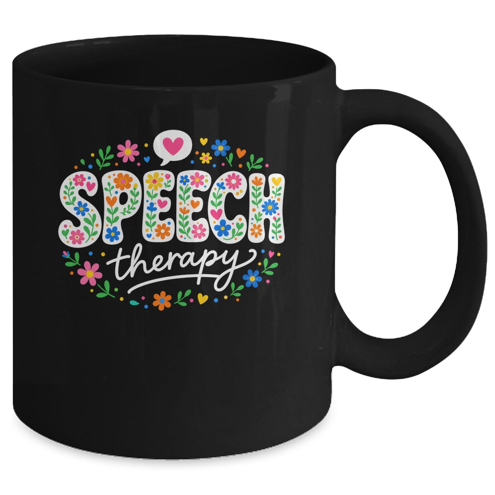 Cute Speech Therapy Speech Language Pathologist Slp Floral Mug | siriusteestore