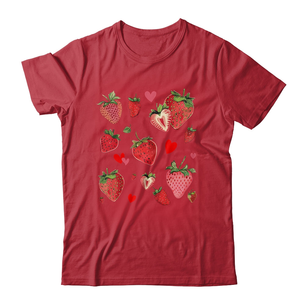 Cute Strawberry Fruitarian Berry Strawberries Fruit Lover Shirt & Tank Top | siriusteestore