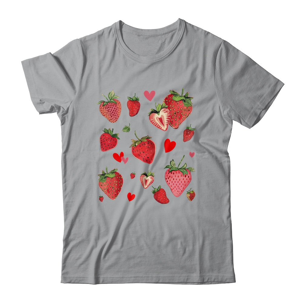 Cute Strawberry Fruitarian Berry Strawberries Fruit Lover Shirt & Tank Top | siriusteestore