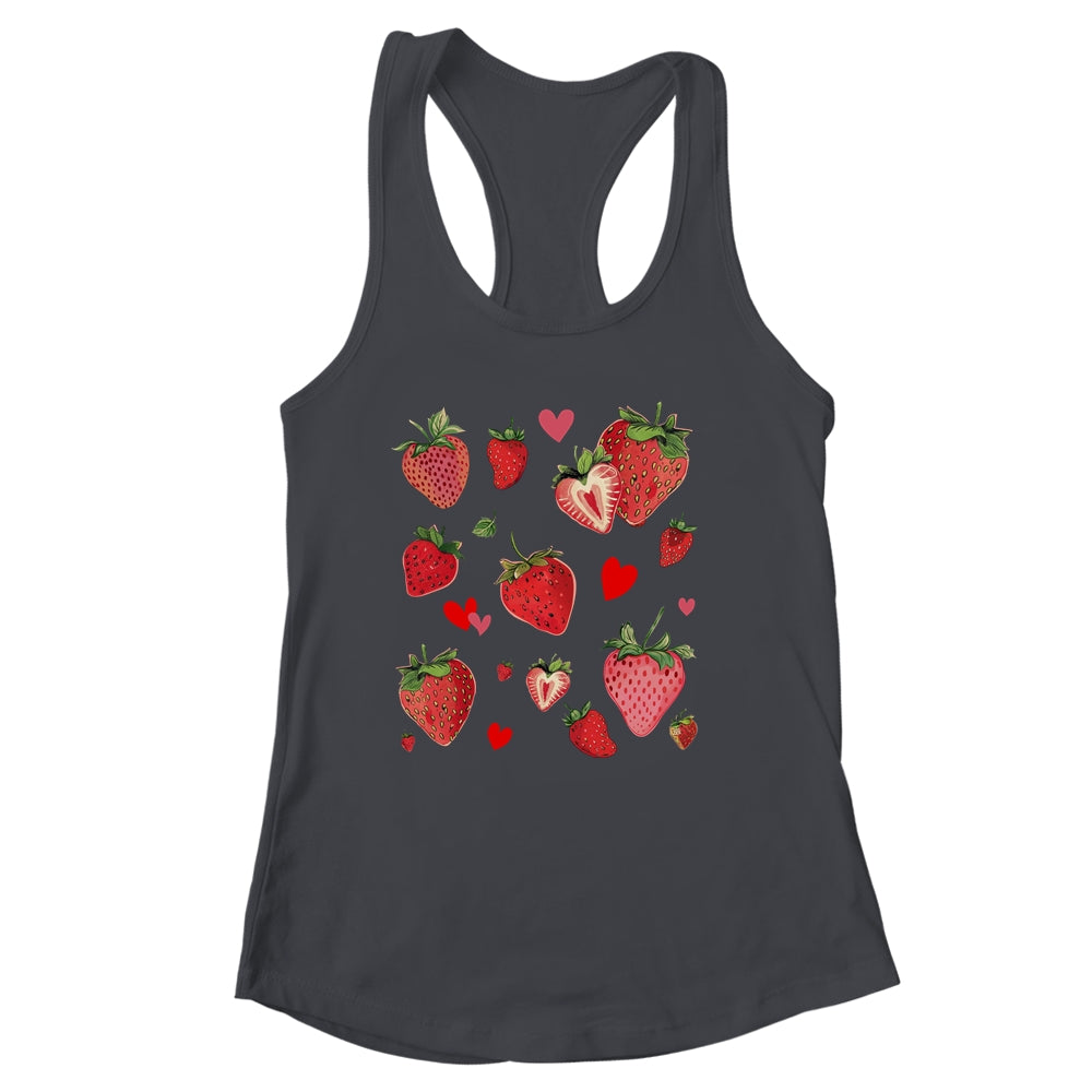 Cute Strawberry Fruitarian Berry Strawberries Fruit Lover Shirt & Tank Top | siriusteestore