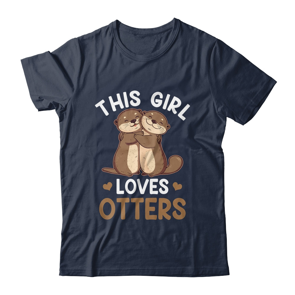 Cute This Girl Loves Otters Lover Design For Girls Kids Shirt & Tank Top | siriusteestore