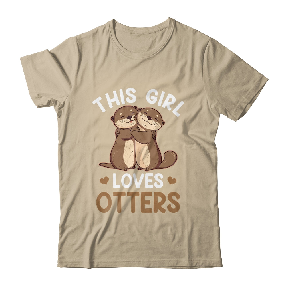 Cute This Girl Loves Otters Lover Design For Girls Kids Shirt & Tank Top | siriusteestore