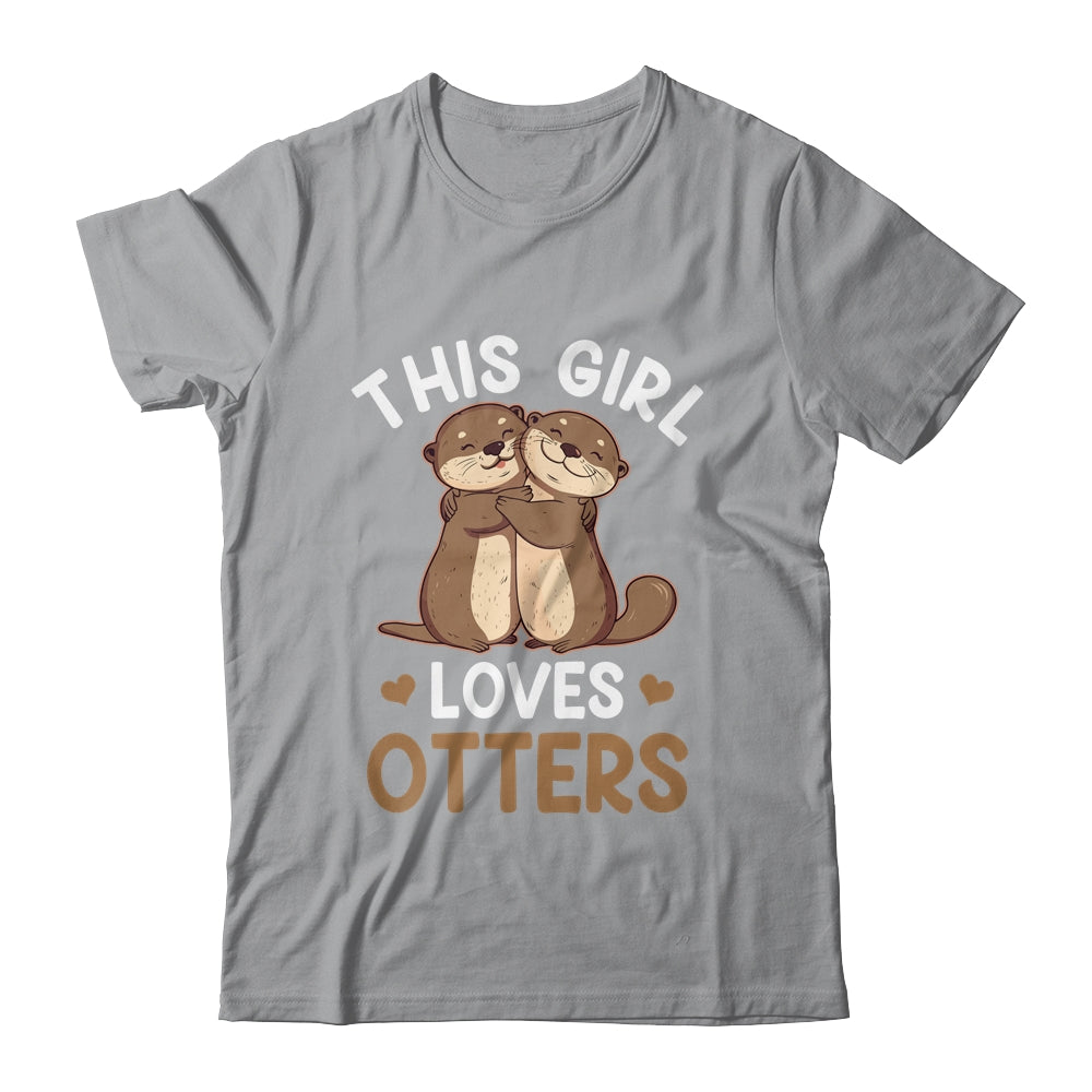 Cute This Girl Loves Otters Lover Design For Girls Kids Shirt & Tank Top | siriusteestore