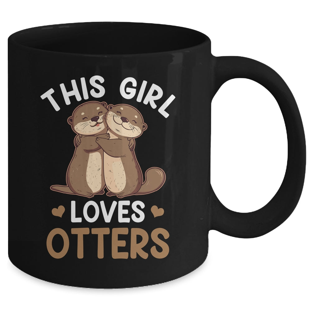 Cute This Girl Loves Otters Lover Design For Girls Kids Mug | siriusteestore