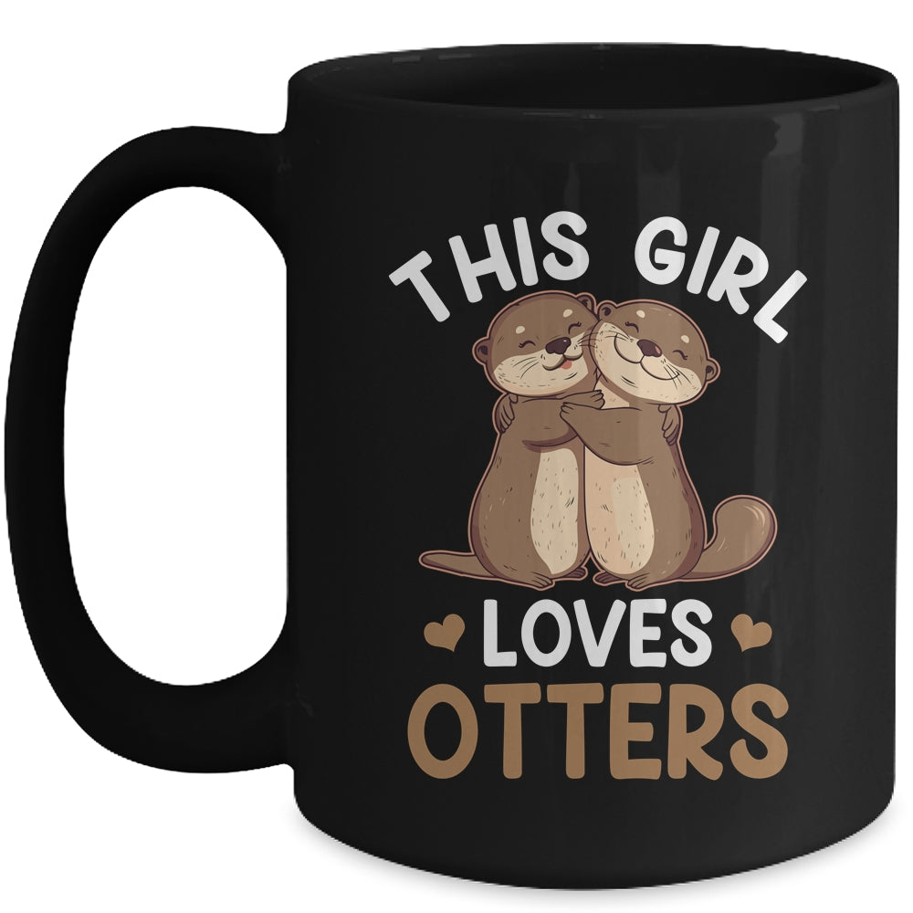 Cute This Girl Loves Otters Lover Design For Girls Kids Mug | siriusteestore
