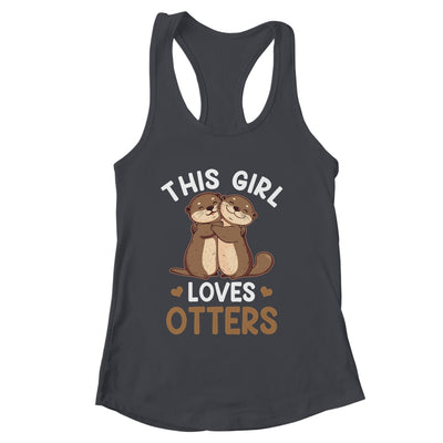 Cute This Girl Loves Otters Lover Design For Girls Kids Shirt & Tank Top | siriusteestore