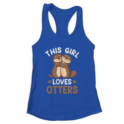 Cute This Girl Loves Otters Lover Design For Girls Kids Shirt & Tank Top | siriusteestore