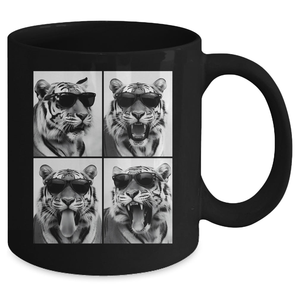 Cute Tigers With Sunglasses Cool Funny Animals Photo Booth Mug | siriusteestore