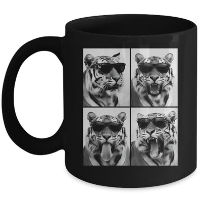 Cute Tigers With Sunglasses Cool Funny Animals Photo Booth Mug | siriusteestore