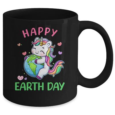 Cute Unicorn Happy Earth Day Groovy Women Girls Kids Mug | siriusteestore