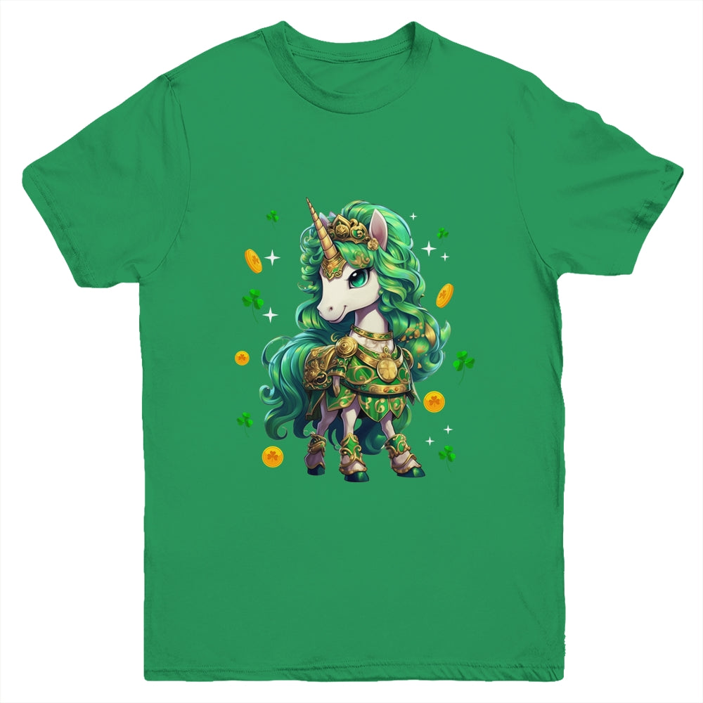 Cute Unicorn Leprecorn St Patrick Day Lucky Irish Girls Kids Youth Shirt | siriusteestore