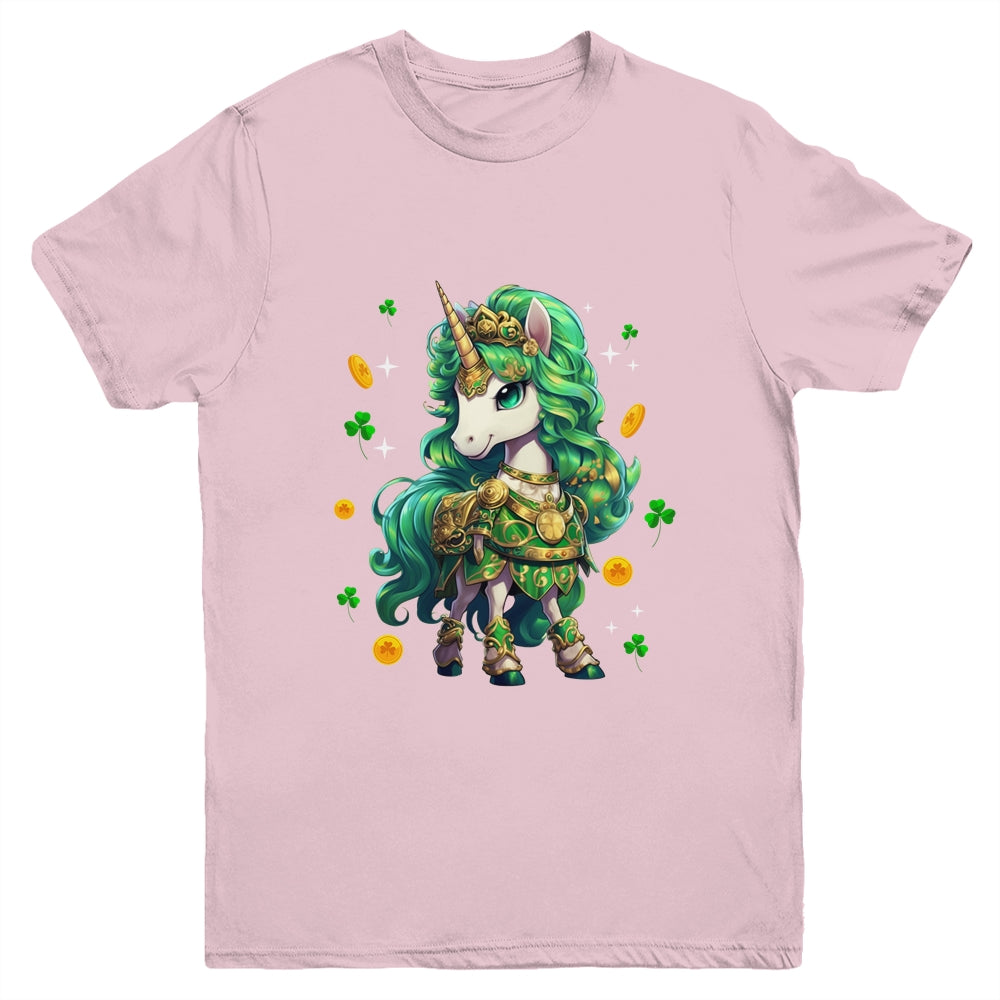 Cute Unicorn Leprecorn St Patrick Day Lucky Irish Girls Kids Youth Shirt | siriusteestore