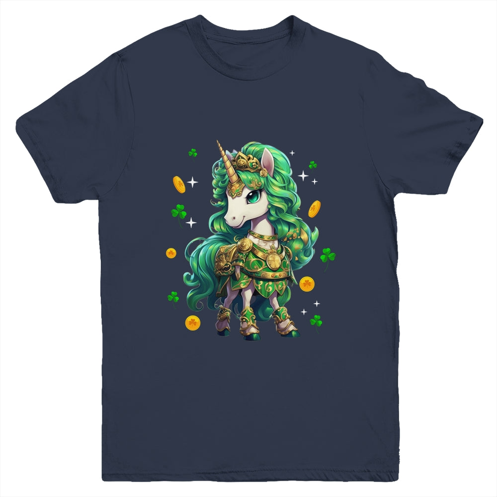 Cute Unicorn Leprecorn St Patrick Day Lucky Irish Girls Kids Youth Shirt | siriusteestore