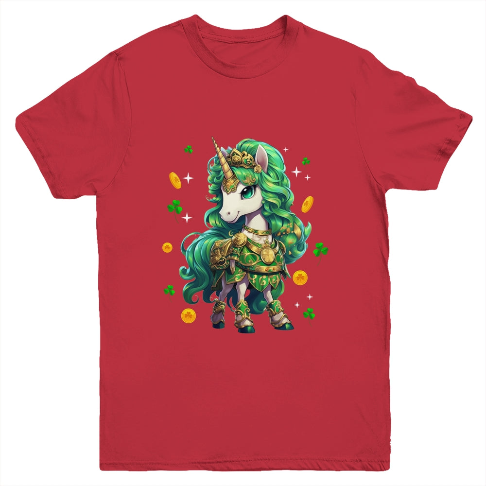 Cute Unicorn Leprecorn St Patrick Day Lucky Irish Girls Kids Youth Shirt | siriusteestore