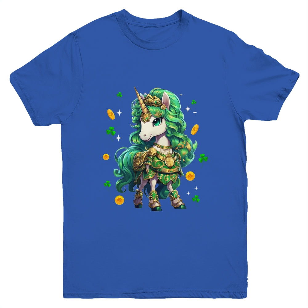 Cute Unicorn Leprecorn St Patrick Day Lucky Irish Girls Kids Youth Shirt | siriusteestore