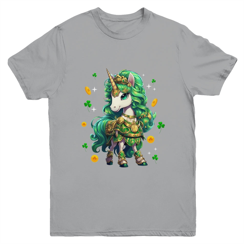 Cute Unicorn Leprecorn St Patrick Day Lucky Irish Girls Kids Youth Shirt | siriusteestore
