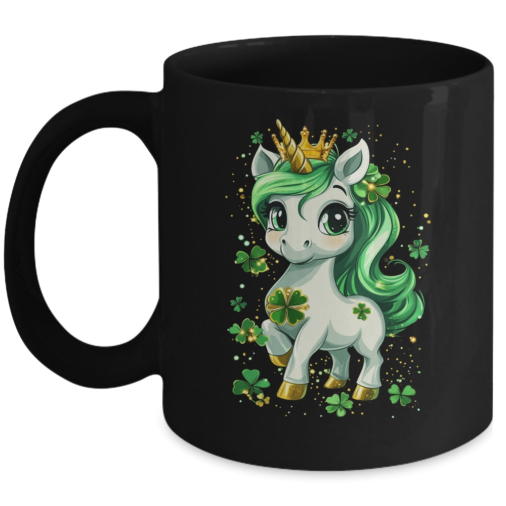 Cute Unicorn Shamrock St Patricks Day Girls Kids Lepricorn Mug | siriusteestore