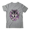 Cute Wolf Art For Women Girls Floral Wolves Wolf Lover Shirt & Hoodie | siriusteestore
