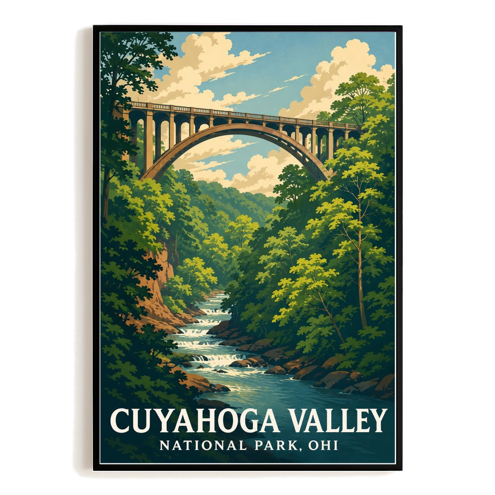 Cuyahoga Valley National Park Ohio Vintage Travel Gifts Poster Wall Art Landscape Print Painting Picture For Family Home Living Room Office Bedroom Decor Unframed | siriusteestore
