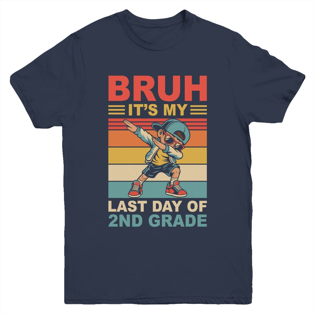Dabbing Boy Bruh It's My Last Day Of 2nd Grade Second Grade Youth Shirt | siriusteestore