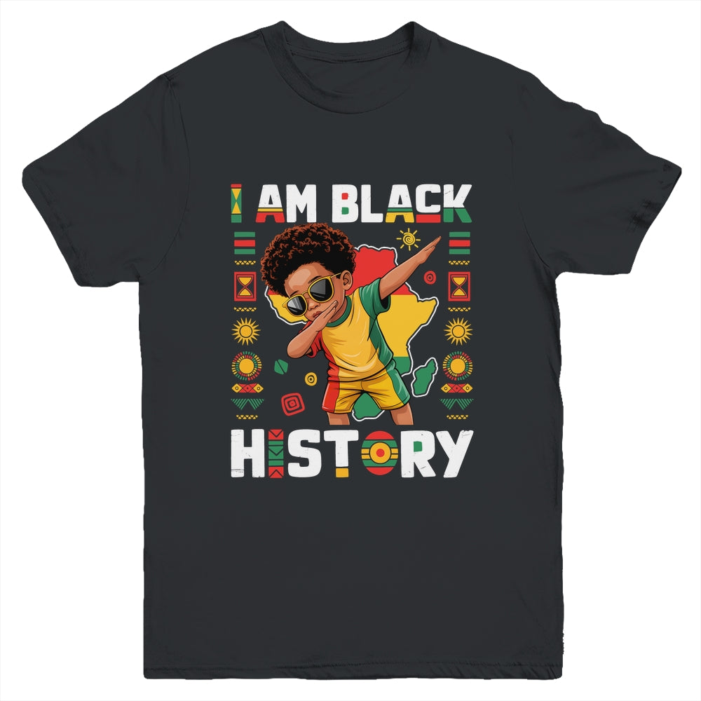 Dabbing Boy I Am Black History Month African American Kids Youth Shirt | siriusteestore