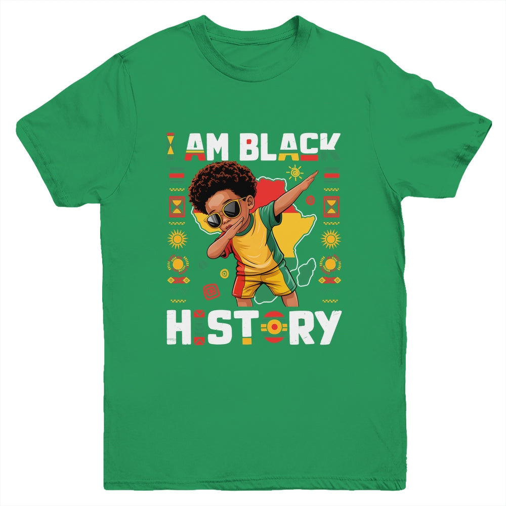 Dabbing Boy I Am Black History Month African American Kids Youth Shirt | siriusteestore