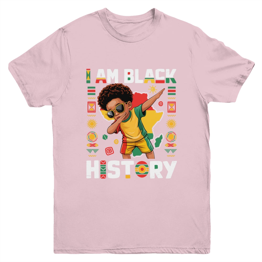 Dabbing Boy I Am Black History Month African American Kids Youth Shirt | siriusteestore