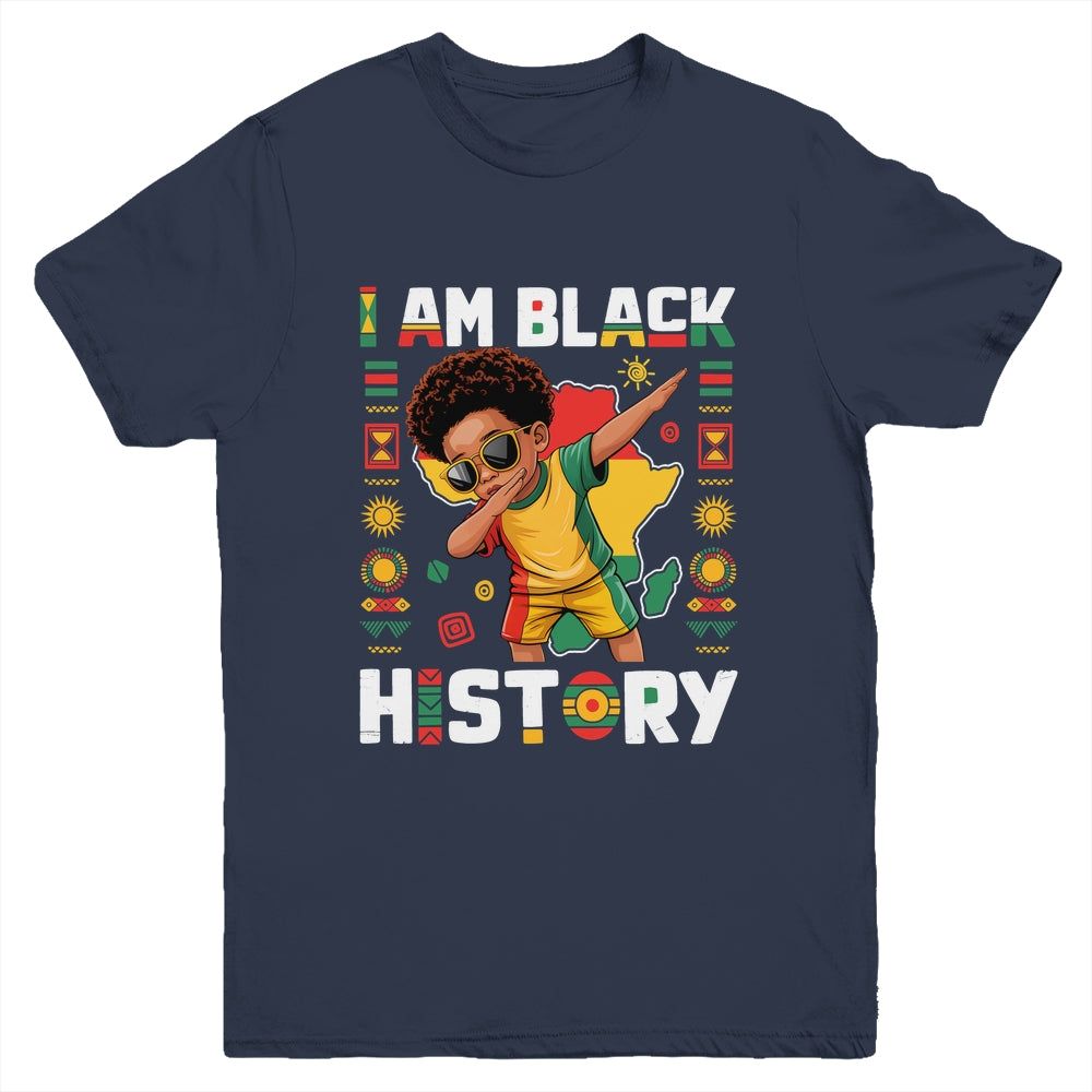 Dabbing Boy I Am Black History Month African American Kids Youth Shirt | siriusteestore