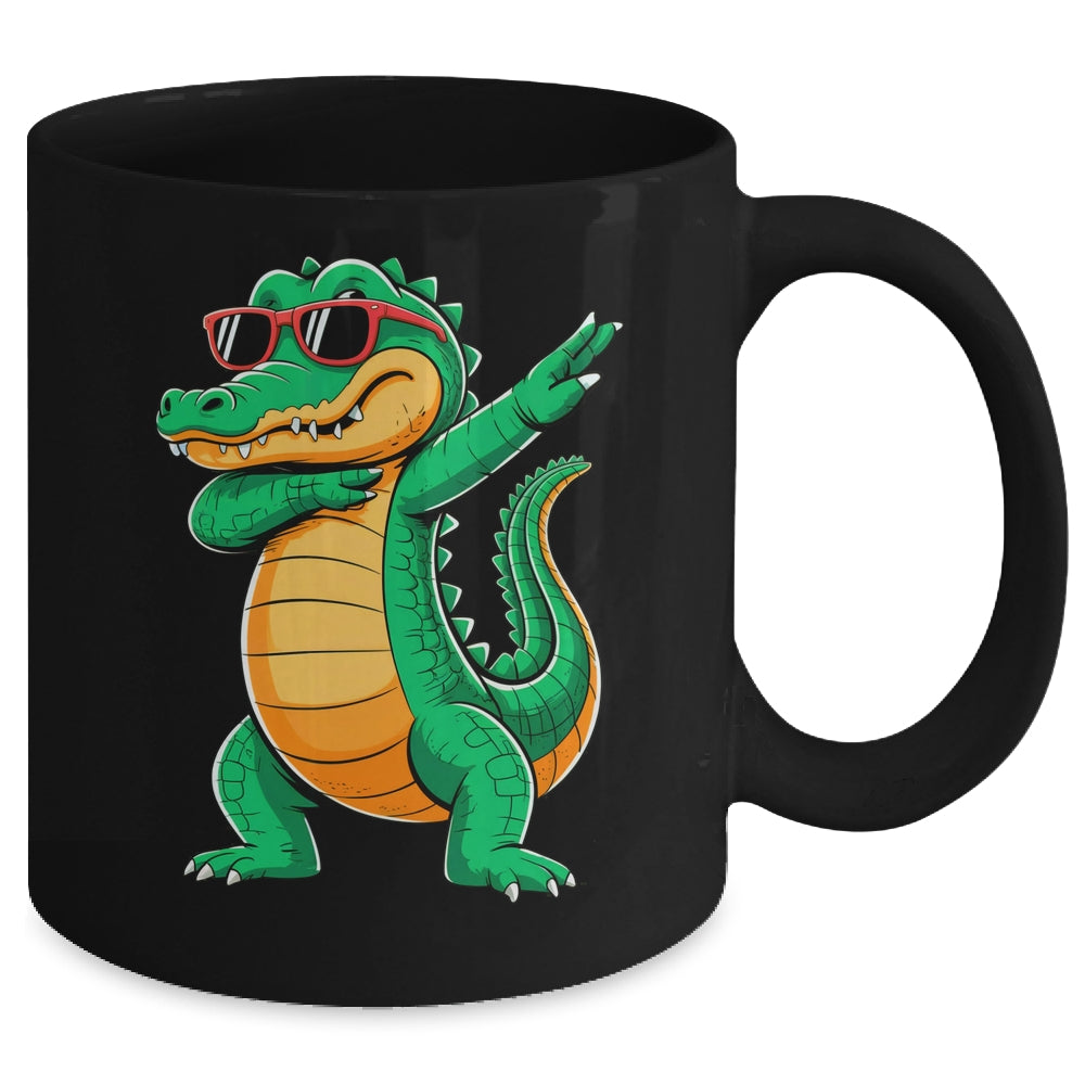 Dabbing Crocodile With Sunglasses Alligator Boy Kids Mug | siriusteestore