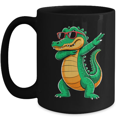 Dabbing Crocodile With Sunglasses Alligator Boy Kids Mug | siriusteestore