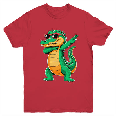 Dabbing Crocodile With Sunglasses Alligator Boy Kids Youth Shirt | siriusteestore