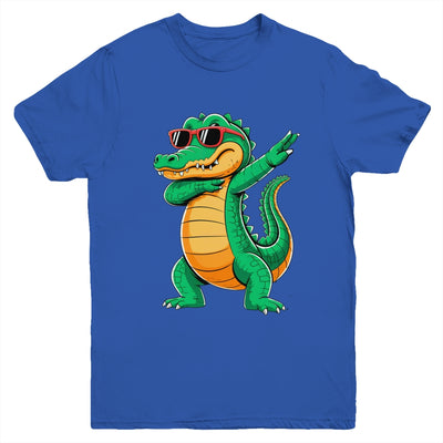 Dabbing Crocodile With Sunglasses Alligator Boy Kids Youth Shirt | siriusteestore