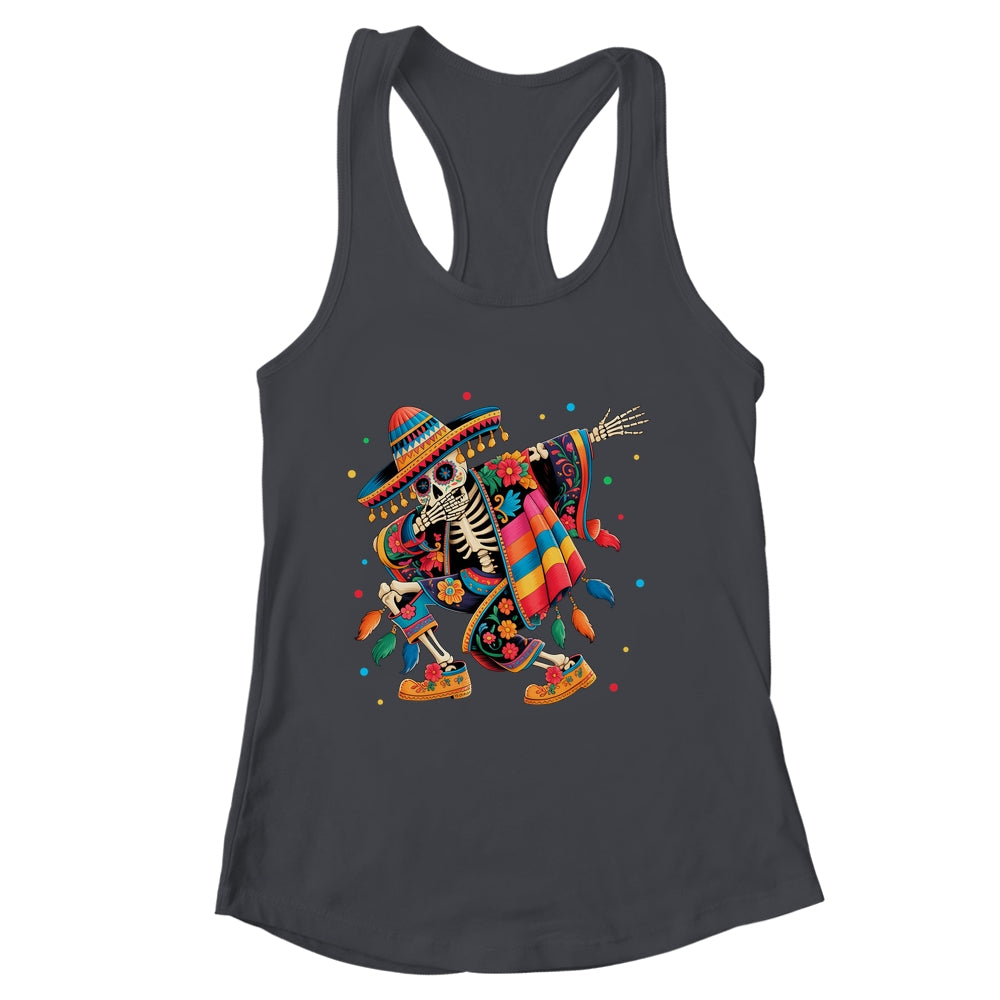 Dabbing Skeleton Cinco De Mayo Fiesta Mexican Sombreros Men Shirt & Tank Top | siriusteestore