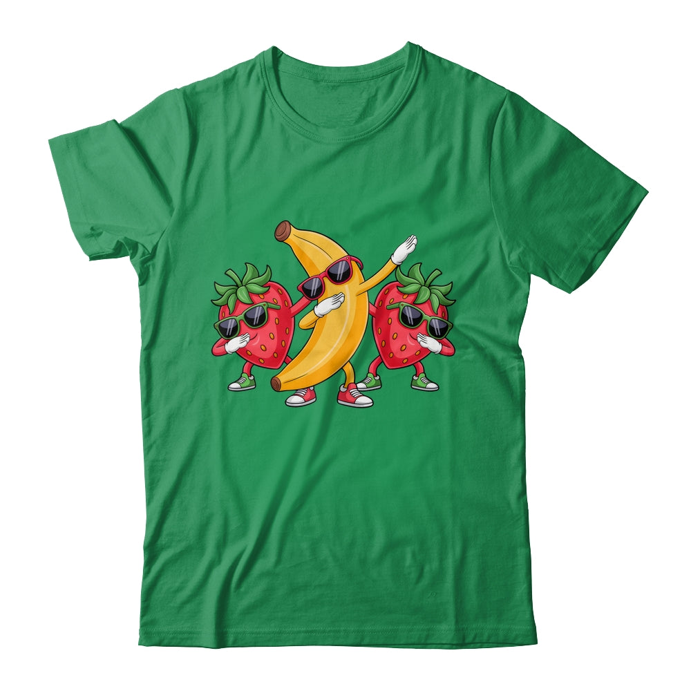 Dabbing Yellow Banana Strawberry Funny Fruit Dab Dancing Shirt & Hoodie | siriusteestore