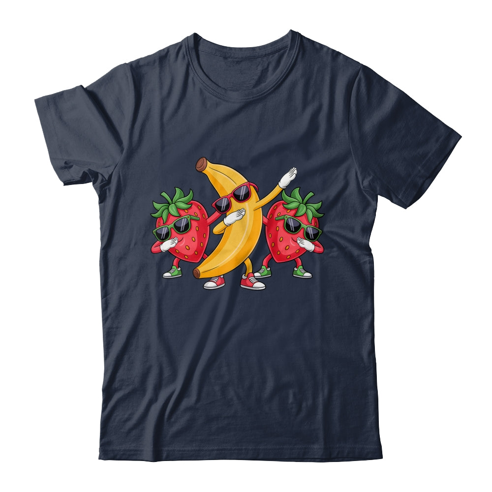 Dabbing Yellow Banana Strawberry Funny Fruit Dab Dancing Shirt & Hoodie | siriusteestore