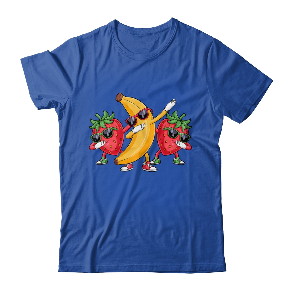 Dabbing Yellow Banana Strawberry Funny Fruit Dab Dancing Shirt & Hoodie | siriusteestore