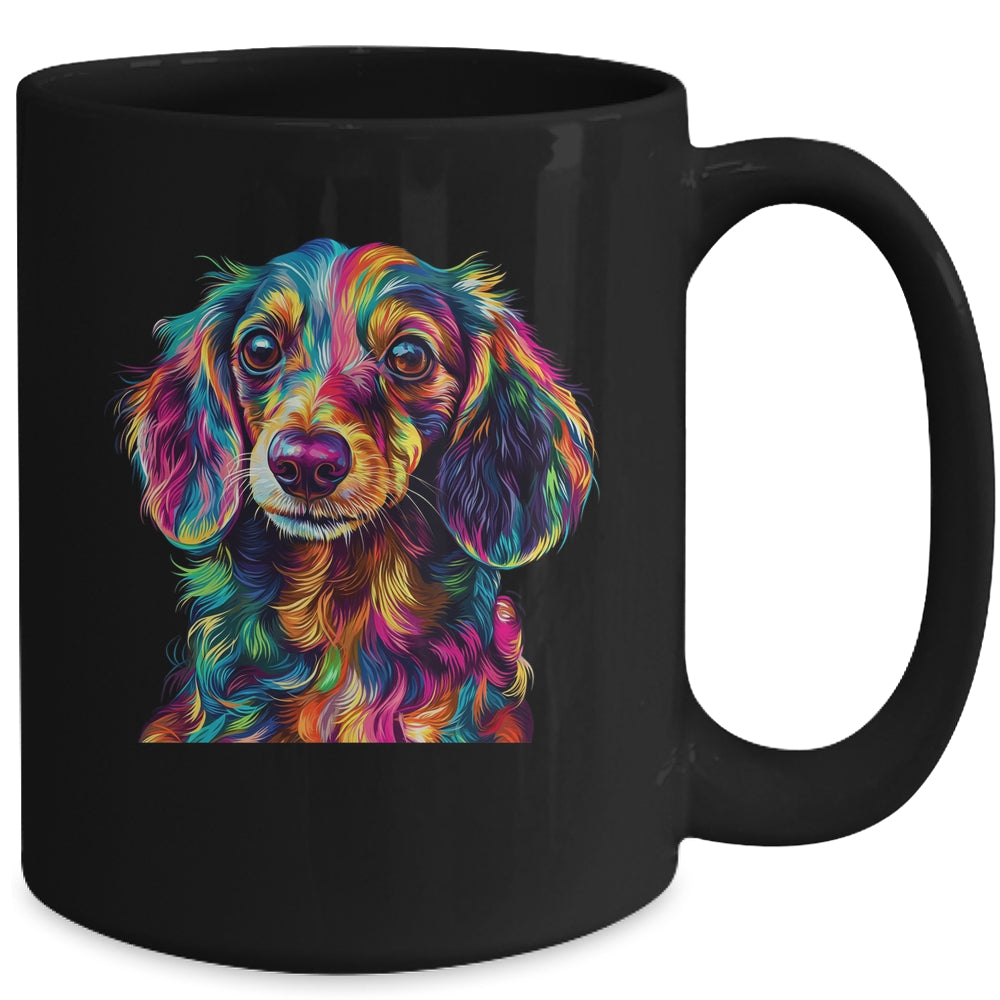 Dachshund Dog Colorful Face Dog Lover Men Women Mug | siriusteestore