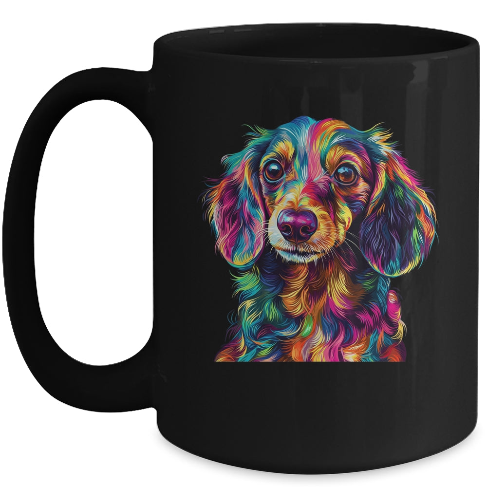 Dachshund Dog Colorful Face Dog Lover Men Women Mug | siriusteestore