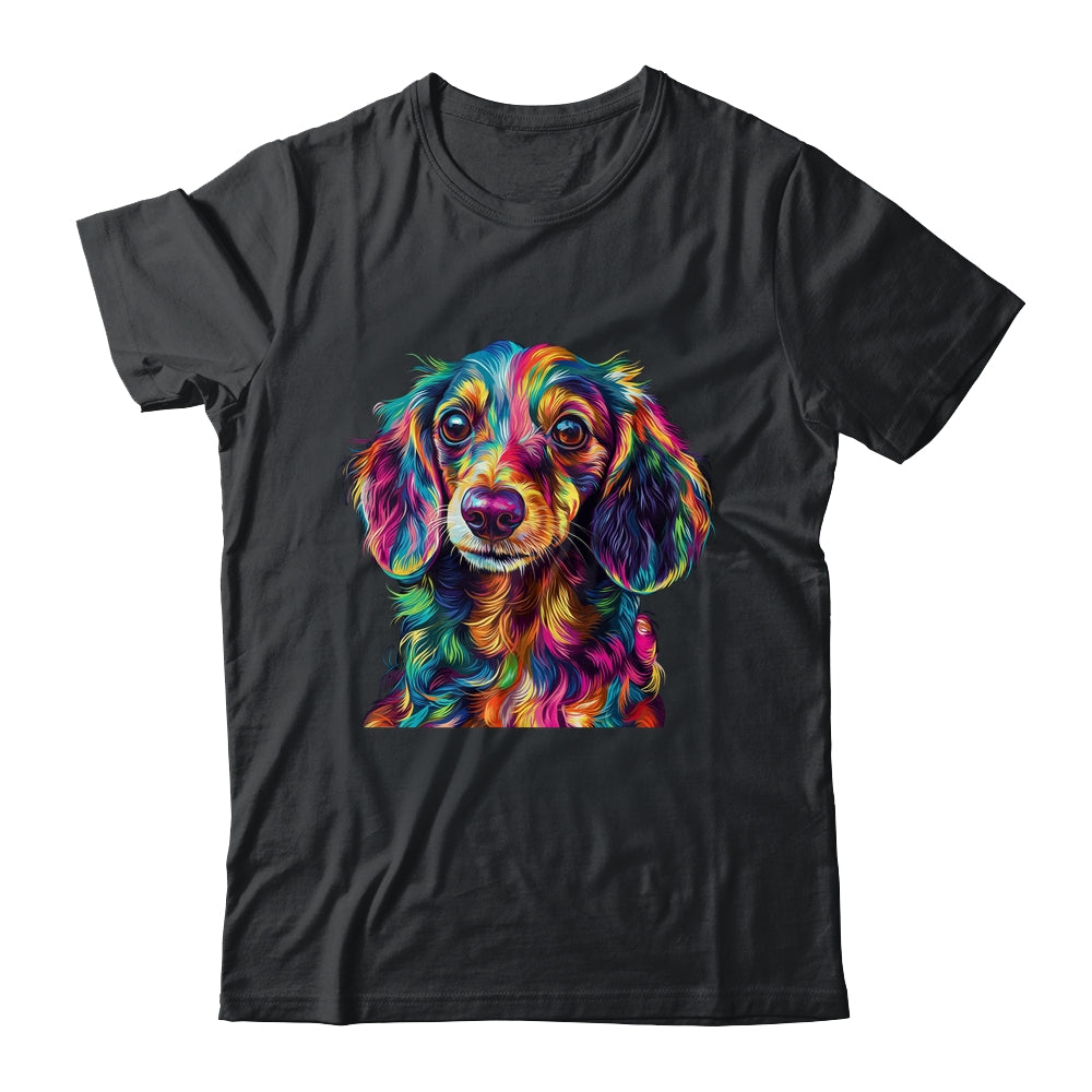 Dachshund Dog Colorful Face Dog Lover Men Women Shirt & Tank Top | siriusteestore