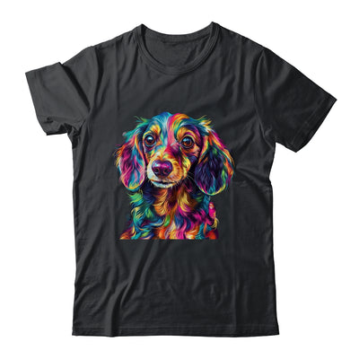 Dachshund Dog Colorful Face Dog Lover Men Women Shirt & Tank Top | siriusteestore
