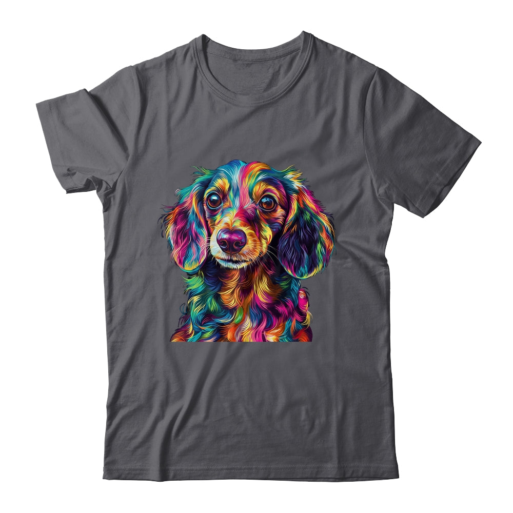 Dachshund Dog Colorful Face Dog Lover Men Women Shirt & Tank Top | siriusteestore