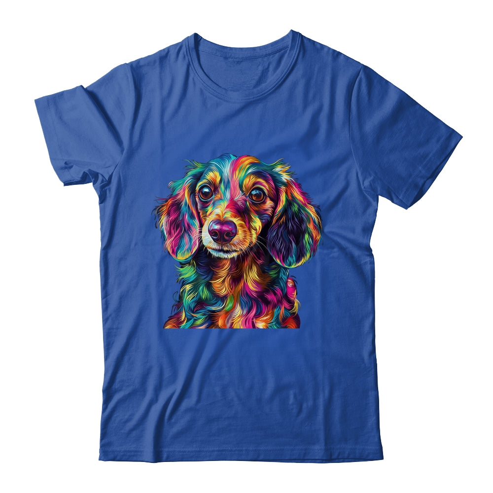 Dachshund Dog Colorful Face Dog Lover Men Women Shirt & Tank Top | siriusteestore