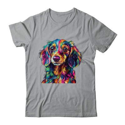 Dachshund Dog Colorful Face Dog Lover Men Women Shirt & Tank Top | siriusteestore