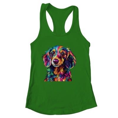 Dachshund Dog Colorful Face Dog Lover Men Women Shirt & Tank Top | siriusteestore