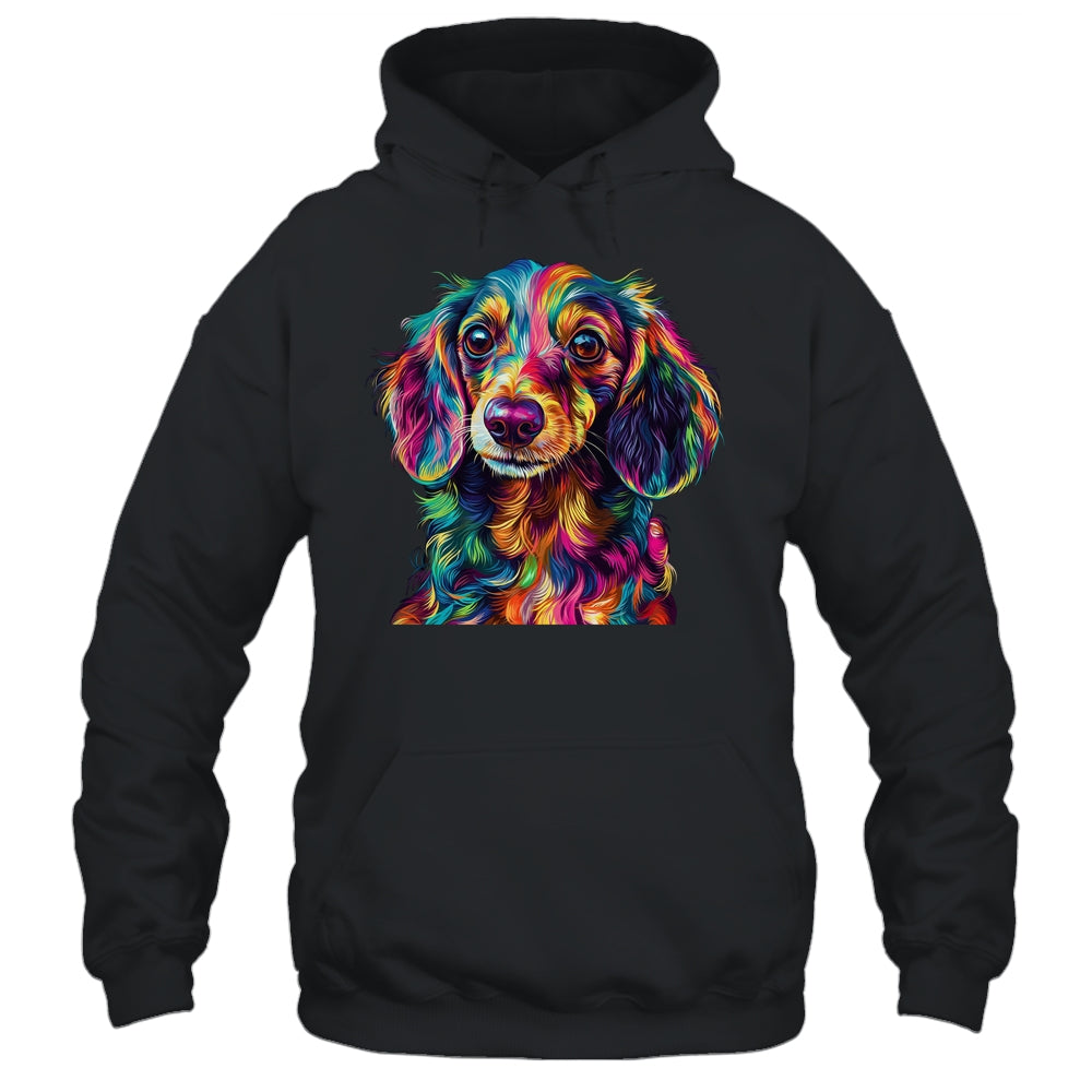 Dachshund Dog Colorful Face Dog Lover Men Women Shirt & Tank Top | siriusteestore