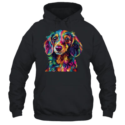 Dachshund Dog Colorful Face Dog Lover Men Women Shirt & Tank Top | siriusteestore