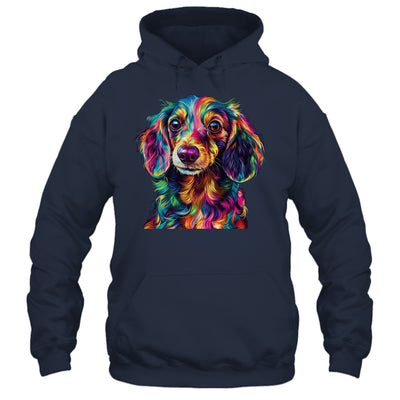 Dachshund Dog Colorful Face Dog Lover Men Women Shirt & Tank Top | siriusteestore